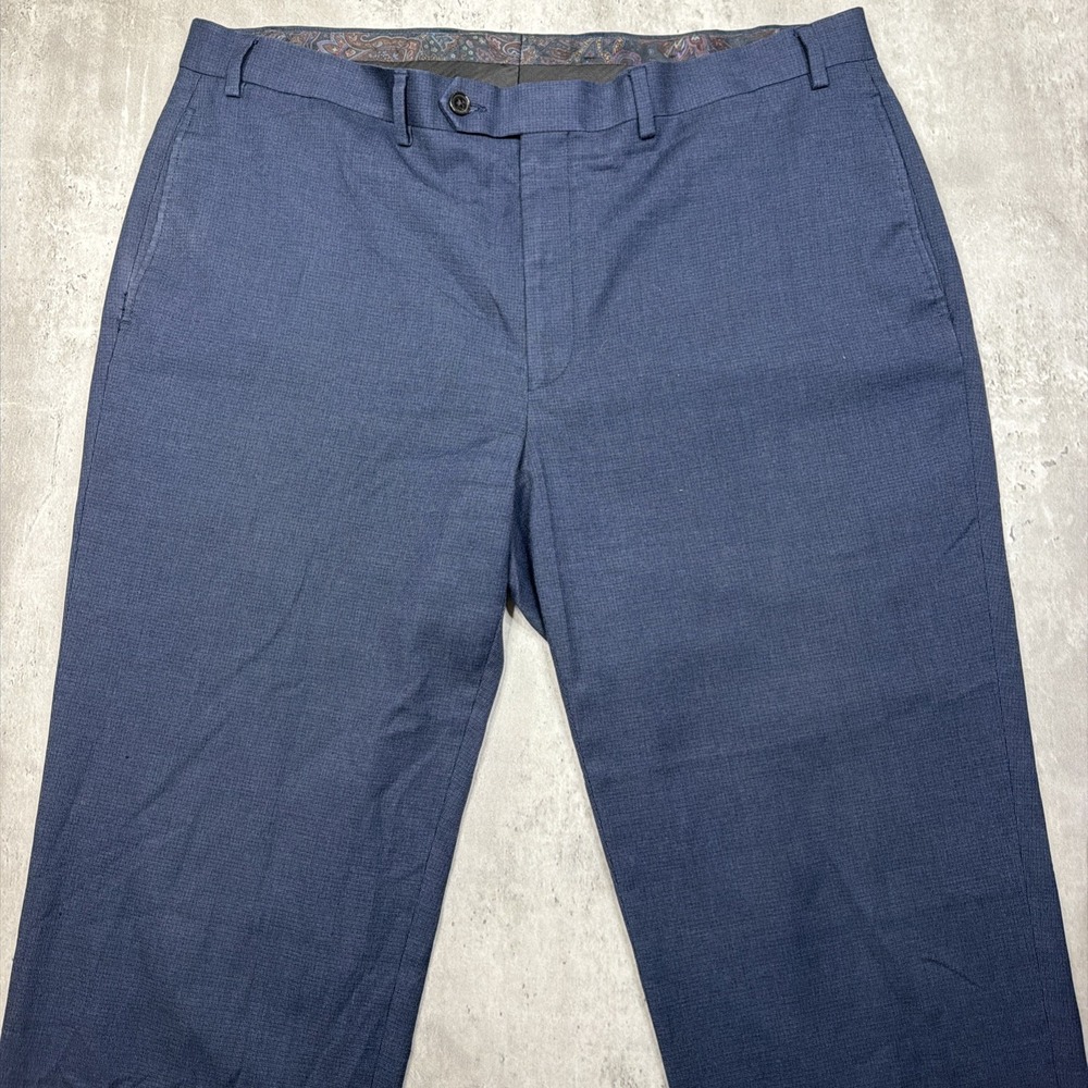 Lauren Ralph Lauren Mens Dress Pants 38x32 Blue Stretch Flat Front Slacks